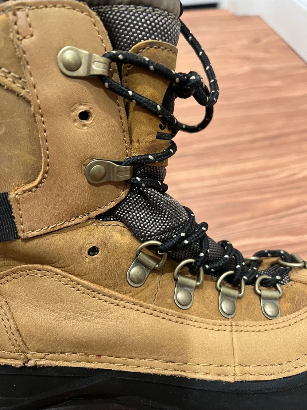 Sorel mens Waterproof Snow Boots in Tan and Black